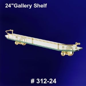 Regent (300 Series) - 312 - Glass Shelf, Polished Brass