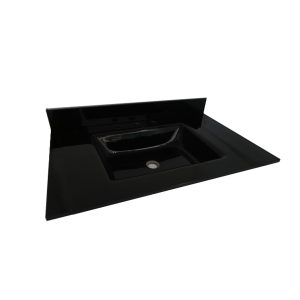 Murano 31" Black Glass Sink Top