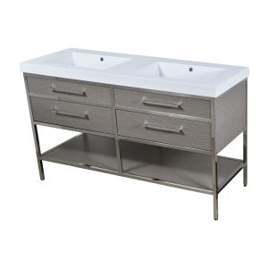 Manhattan - 60" 2-Drawer, Single Bowl Vanity with Open Shelf