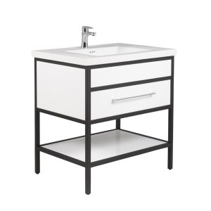 Manhattan - 24" Single Drawer Vanity with Open Shelf