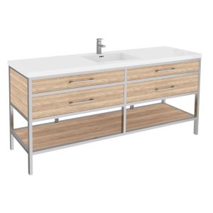 Manhattan - 72" 2-Drawer, Single Bowl Vanity with Open Shelf