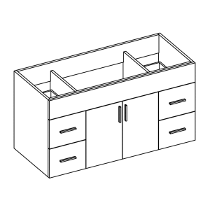 Daytona + Infinity (45"-48") 2-Door, 4-Drawer Vanities