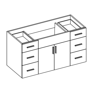 Daytona + Infinity (45"-48") 2-Door, 6-Drawer Vanities