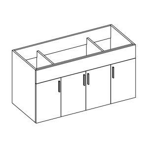 48" x 21.5" Vanity for 49x22 TOPS
