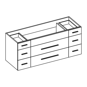 Daytona + Infinity (60") 8-Drawer Vanities