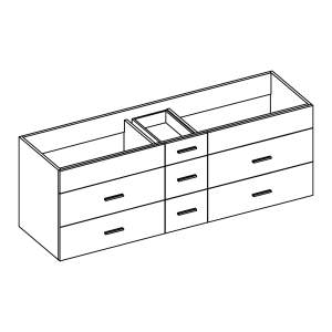 Daytona + Infinity (72") 7-Drawer Vanities