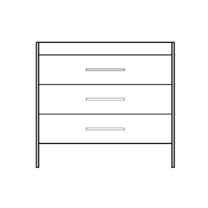 Jupiter 42" - 3-Drawer