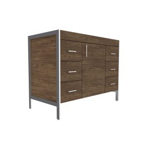 Jupiter 42" - 1 Door, 6 Drawers American Walnut