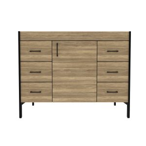 Jupiter 42" - 1 Door, 6 Drawers Oregon Ash