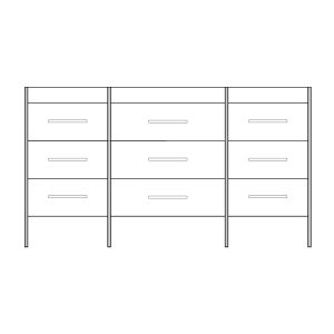 Jupiter 60" 9-Drawer vanity