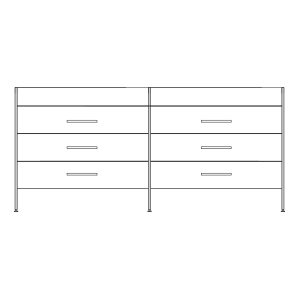 Jupiter 72" 6-Drawer vanity
