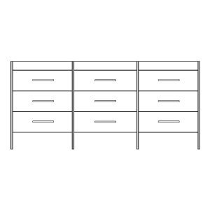 Jupiter 72" 9-Drawer vanity