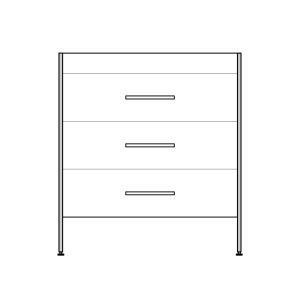 30" 3-Drawer Vanity for NEW KIRA 32