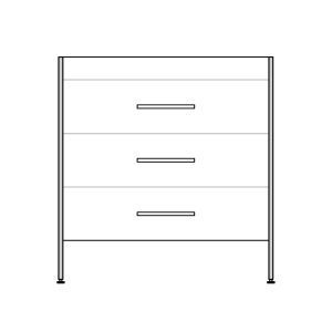 38.5" 3-Drawer Vanity for KIRA 40