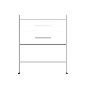 30" 2-Drawer Vanity with Open Shelf for NEW KIRA 32