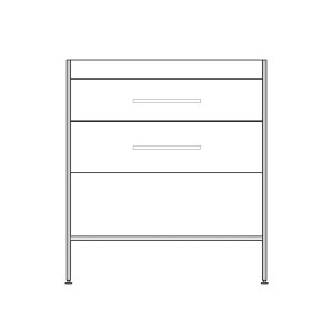 34" 2-Drawer Vanity with Open Shelf for AUTUMN 36